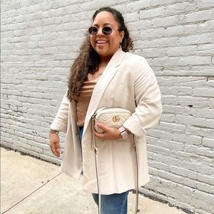 H&M Beige Double Breasted Blazer